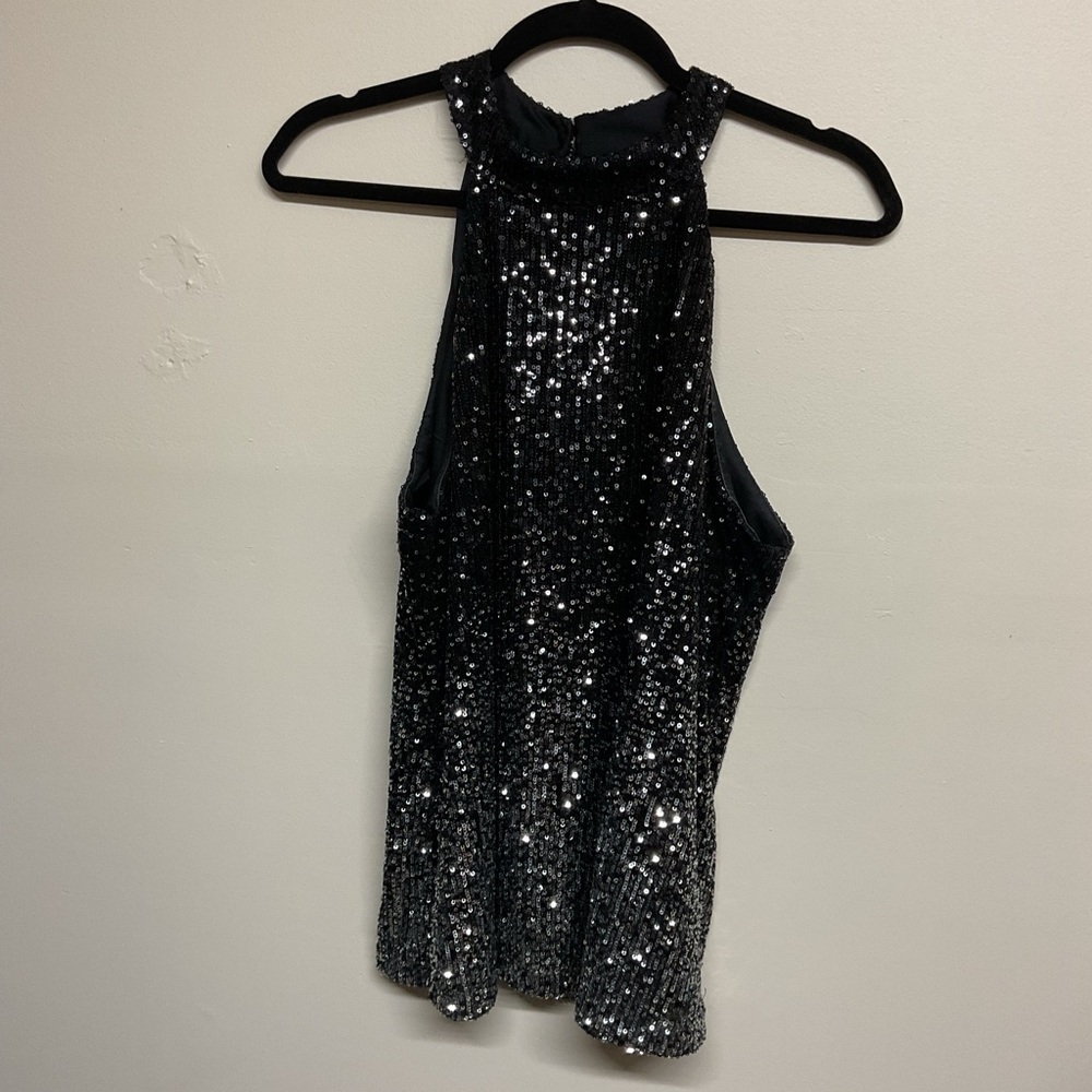Cable & Gauge Black Sequin Top